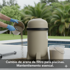 Cambio de arena de filtros para piscinas