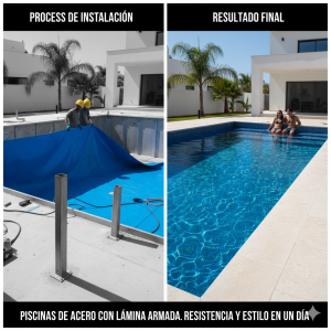 Piscinas de acero con lámina armada Liner