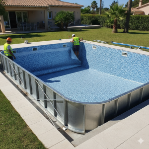 Piscinas prefabricadas elevadas de acero y lámina armada